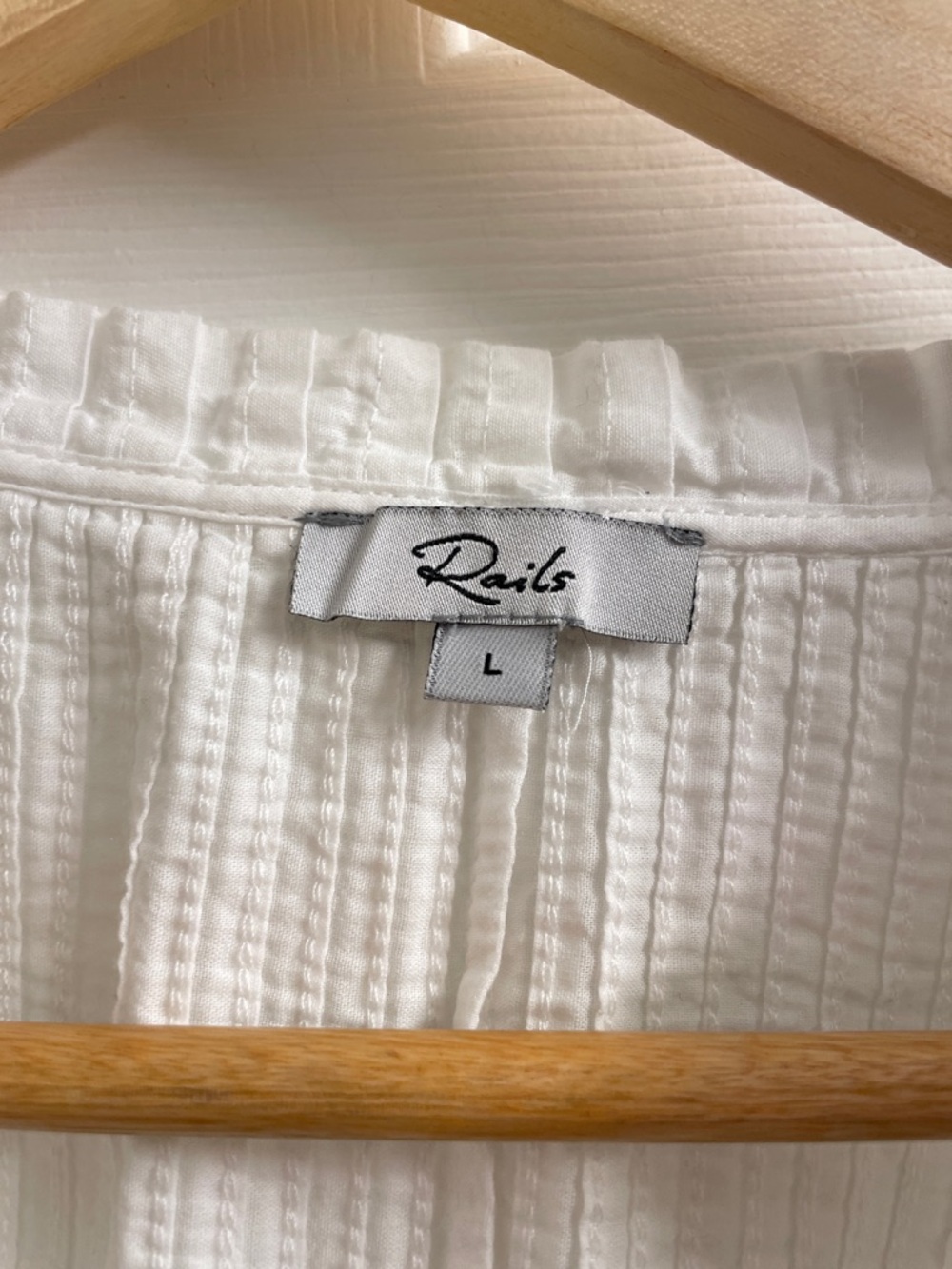 Rails Boho Flowy Marli Long Sleeve Top  in White Size Women’s Large - Picture 3 of 17